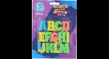 Eddy Toys Magnetische Letters - 26 Stuks - Magnet Letters voor Kinderen - Alfabet Magnetische Letters - Magnetisch Speelgoed voor Magneetbord of Koelkast - Assorti Kleuren