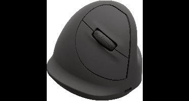 Fellowes Breyta™ Plus+ Verticale Muis Large – Ergonomisch Rechtshandig – 3‑in‑1 (Bluetooth / USB‑C / Bedraad) – 2400 DPI – Antibacterieel - Zwart