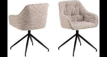 Armstoel Zion Beige Draaibaar - Giga Living