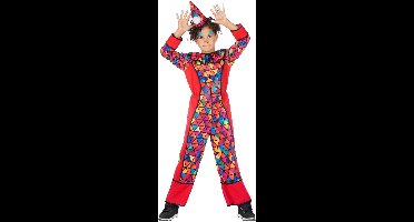 Rode Giechel Clown Kind Kostuum
