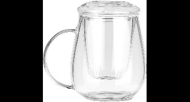 Vilde Tea - Glazen theemok met filter - Borosilicaatglas - Met deksel - 530 ml