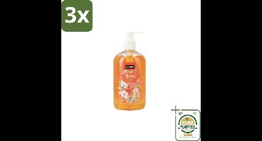 3 x Sence – Handzeep – Splash To Bloom Peach – 500 ml - Grootverpakking - Handzeep - Perzikgeur - Handen Reinigen - Zachte Handzeep - Handen Verzorgen
