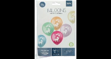 Folat - Ballonnen Unicorns & Rainbows Meerkleurig 33 cm - 6 stuks