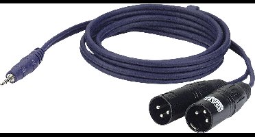 DAP Audio Aux naar XLR Overgangskabel 6m - Mini Jack stereo naar 2x XLR Male - 6m
