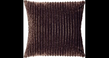 Dutch Decor MART - kussenhoes 45x45 cm - zacht ribfluweel - corduroy - Chocolate Martini - bruin - met rits - zonder binnenkussen