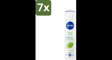 7 x Nivea - Deodorant - Spray - Fresh Pure - Langdurige Frisheid - 150 ml - NIVEA Fresh Pure Deodorant Spray - 48 Uur Geurbescherming - Aluminiumvrij Deodorant - Frisheid - Geur