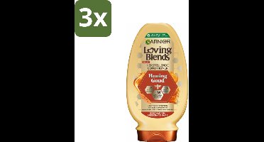 3 x Garnier Loving Blends Honing Goud Conditioner 250 ml - Beschadigd Haar - Breekbaar Haar - Haar Herstel - Haar Versterken - Honing Conditioner