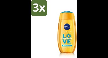 NIVEA Douchegel Love Sunshine 250 ml - Bulkverpakking - 3 stuks