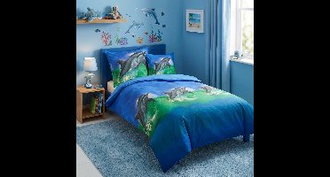 Dreamhouse Dekbedovertrekset Kinderdekbedovertrek Dolfijn - 140x200/220 cm