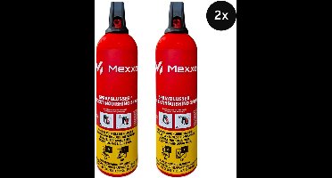 Mexxo Sprayblusser 750ml - Set van 2 - PFAS-vrije schuimblusser – Brandklasse A F