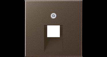 JUNG centraalplaat RJ45 1-voudig - A500 mokka (A 569-1 PLUA MO)