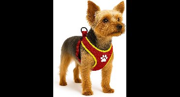 Harnas hond – honden tuigje – harnas hond anti trek – hondentuigjes – hondentuig anti trek – Flamingo Step&Go Tasha – rood – maat XS – A:45cm B:45-50cm x 12mm x 5mm