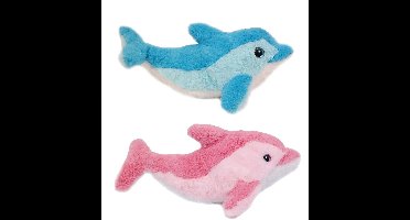 PIA Soft Toys-Set van 2 Pluche Dolfijn Knuffels 2 ass. 40 cm (blauw / roze)