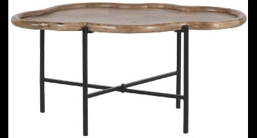 Item Int. Bijzettafel cloud - 88 x 49 x 42 cm - organisch mangohout - zwart ijzeren onderstel