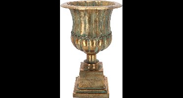 Esschert Design Aged Metal Franse Vaas 56 cm – IJzeren Decoratie Vaas met Verouderde Finish – Landelijke & Industriële Woondecoratie