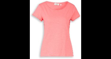 Tom Tailor - T-shirt van katoen - Maat XXXL - soft coral pink