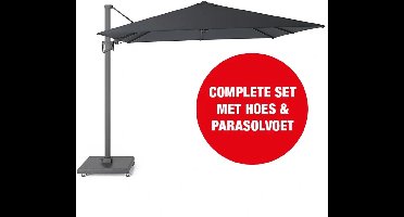 Halifax Zweefparasol Set 300x300 cm - Antraciet