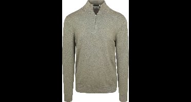 Profuomo Half Zip Pullover Luxury Basic Groen - Maat M - Heren - Pullovers