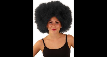 PartyXplosion - Pruik - Afro - Zwart - Diamond collection