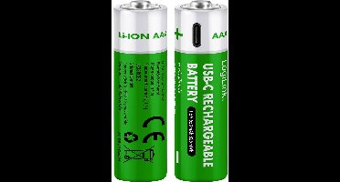LogiLink LR03RCB2 Oplaadbare AAA batterij (potlood) Li-ion 1.5 V 2 stuk(s)