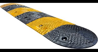 Mexxo Verkeersdrempel 1.5 meter - Geel en zwart - Hoogte 4 cm - 100% gerecycled kunststof