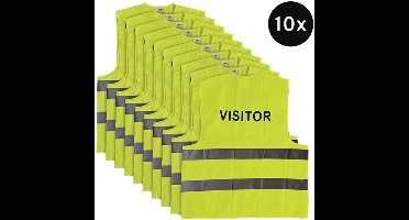 Mexxo Visitor veiligheidshesje geel - set van 10 - one size - reflecterend - 100% polyester