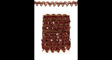 Paillettenband Golvend Decoratie Rood - Galon - 3 meter