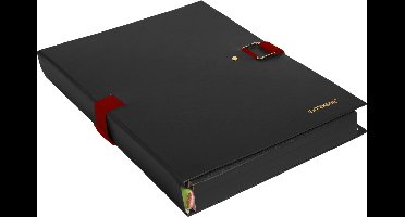 Exacompta 10x Extensor® Balacron - Map met uitrekbare rug en klep - 24x32 cm - Zwart - 22001E