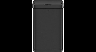 EKO - Mirage X Sensor Bin 80 liter - Stainless steel - Mat zwart - Prullenbak
