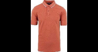 Suitable Respect Polo Tip Ferry Terracotta - Maat L - Heren - Polo shirt Heren met Korte mouw