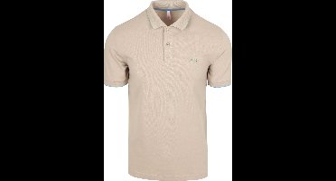 Sun68 Poloshirt Small Stripe Collar Greige - Maat XL - Heren