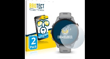 BROTECT - Screenprotector voor Garmin Forerunner 255S - Folie Beschermfolie transparant 2 Stuks