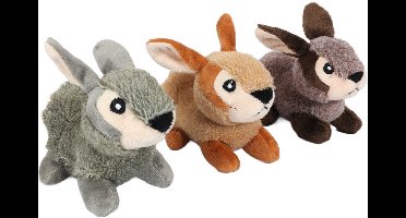 PIA Soft Toys-Set van 3 Soft Pluche Konijn Knuffels 3 ass. 12 cm