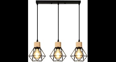Jurrys Hanglampen - Vintage - Industrieel - 3 lichts Exc - Verstelbaar - Modern - Sfeerlicht - Eetkamer - Keuken