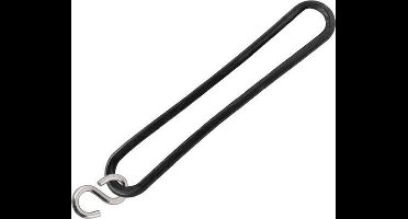 Spanrubber + S haak 40cm - 8mm- 4 stuks