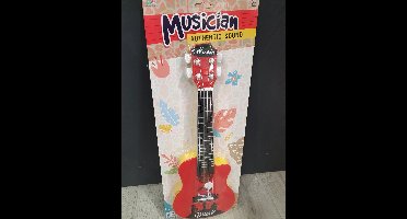 Jonotoys Gitaar 4 Snaren 52 Cm Rood/Geel - Voor kinderen vanaf 3 jaar