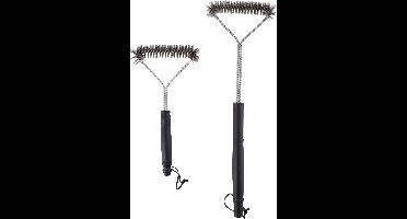 alpina BBQ Borstels 2 Stuks - BBQ Borstel Met Schraper - BBQ Borstel Staal - Hittebestendig - BBQ Accesoires