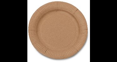 Vegaoo - 10 kleine 18 cm recyclebare kraftkartonnen borden