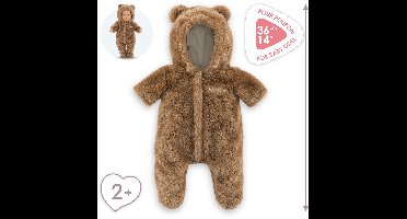 Corolle poppenkostuum bruin berenpakje 36cm zachte onesie.