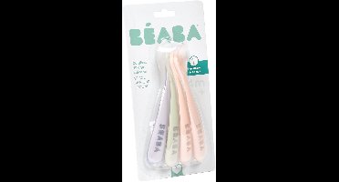 Béaba - Set Siliconen Lepeltjes - 4 Stuks - 4+ Maanden - Ergonomisch en Zacht - Makkelijk te reinigen