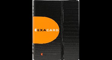 Exacompta 5x Exactive Visitekaarthouder met uitneembare tassen Exacard - 120 kaarten - 20x14,5cm - Zwart - 75034E