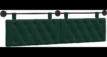 vidaXL - Hangend - hoofdbord - Donkergroen - Fluweel
