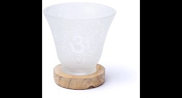 Edelsteenlamp ohm met snoer en LED lamp – 12 cm x 12 cm