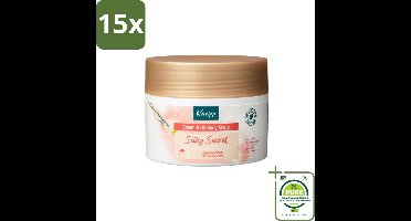 15 x Kneipp – Body Scrub – Silky Secret Cream & Oil – 200 g - Grootverpakking - Body Scrub - Huid Verzorging - Exfoliatie - Zijdeboombloemextract - Zachte Huid
