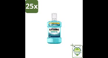 25 x Listerine – Mondwater – Cool Mint – 500 ml - Grootverpakking - Mondwater - Mondverzorging - Tandenpoetsen - Frisse Adem - Antibacterieel