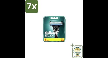 7 x Gillette – Mach3 – Scheermesjes – 8 mesjes - Grootverpakking - Scheren - Scheermesjes - Scheercomfort - Roodheid - Huidbescherming