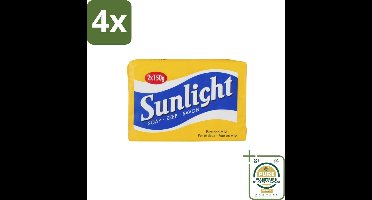 Sunlight – Huishoudzeep – Klassiek – 150 g - Voordeelverpakking - 4 stuks - Was - Schoonmaken