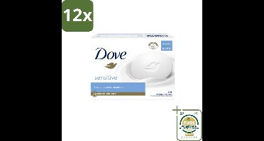Dove Zeep - Sensitive 4 x 90 gr. - Voordeelverpakking - 12 stuks - Zeep voor gevoelige huid - Uitdroging voorkomen
