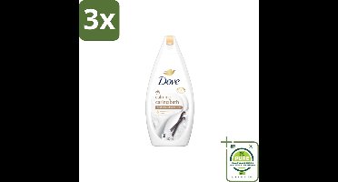 3 x Dove – Badcrème – Sheaboter & Vanille – 450 ml - Grootverpakking - Badcrème - Sheaboter - Vanille - Huid Verzorging - Vochtigheid
