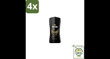 Axe – Douchegel – Flaxe – 250 ml - Voordeelverpakking - 4 stuks - Reiniging lichaam - Hydraatende douchegel